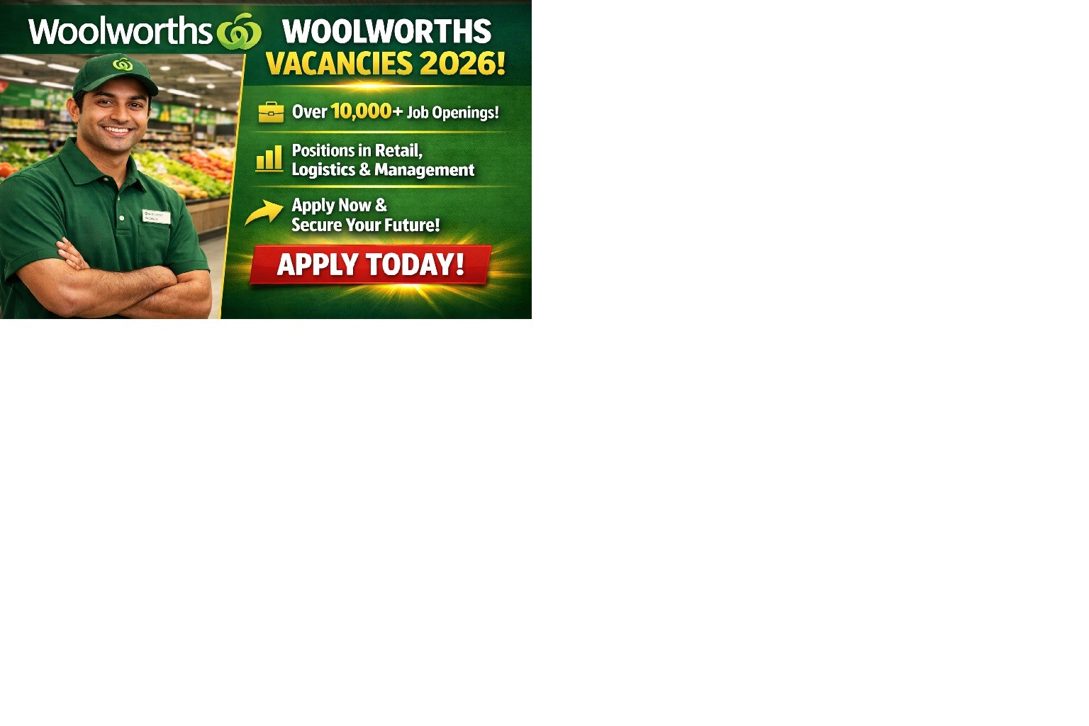 Woolworths Vacancies 2026